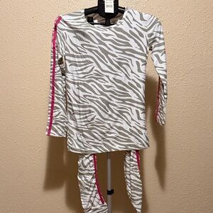 Women’s  Zebra Print Pajamas with Pink Accents​